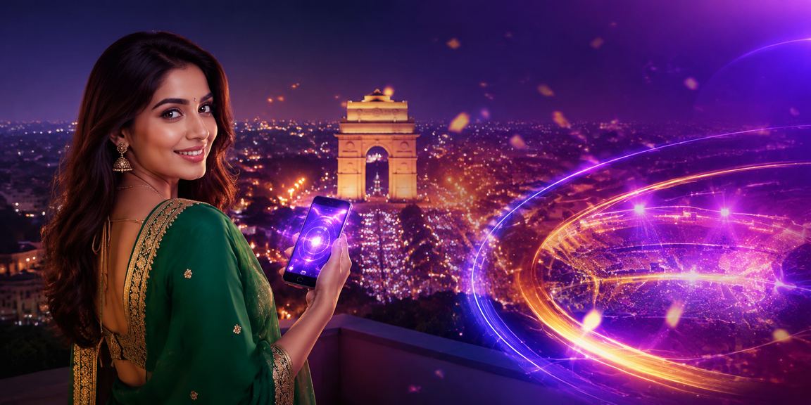 View of India Gate with lottery event in Delhi