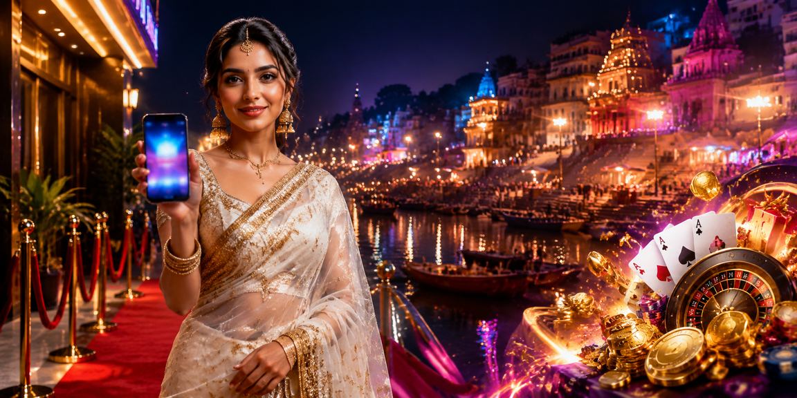 Player enjoying mobile Andar Bahar app in Varanasi